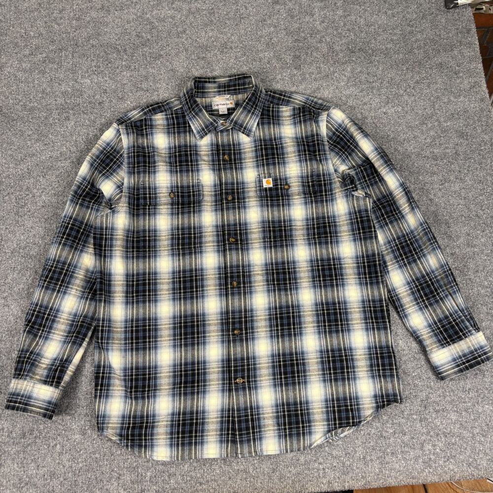 Carhartt Shirt Mens Large Plaid Heavyweight Hubbard Flannel 103348